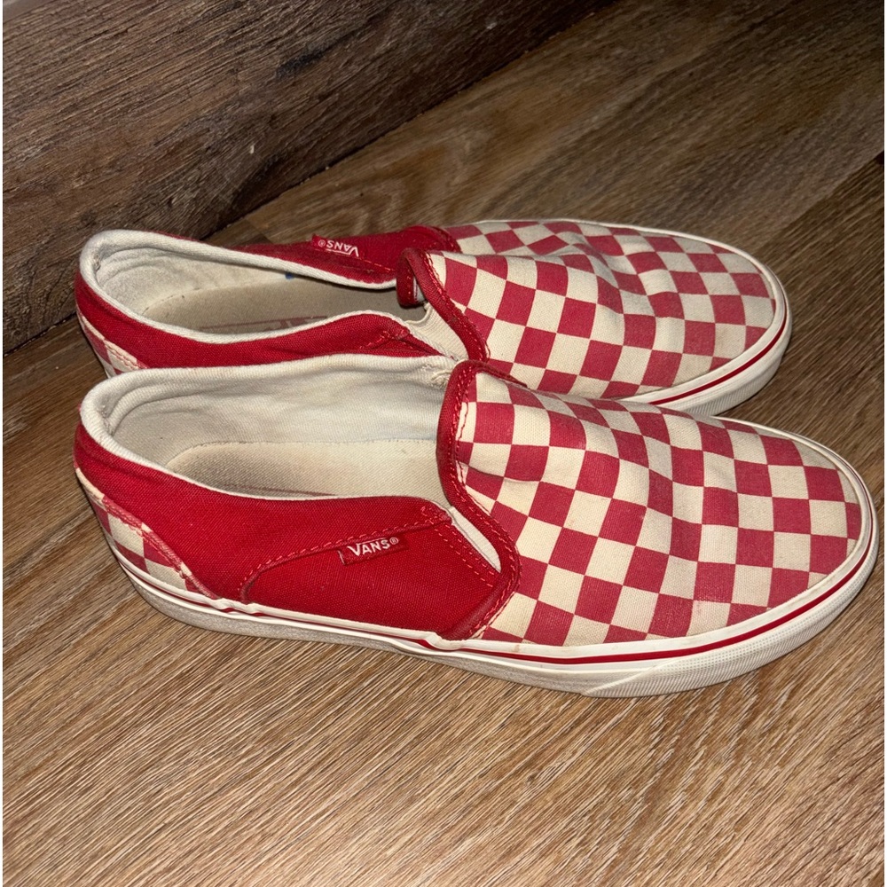 Red Checkered Vans